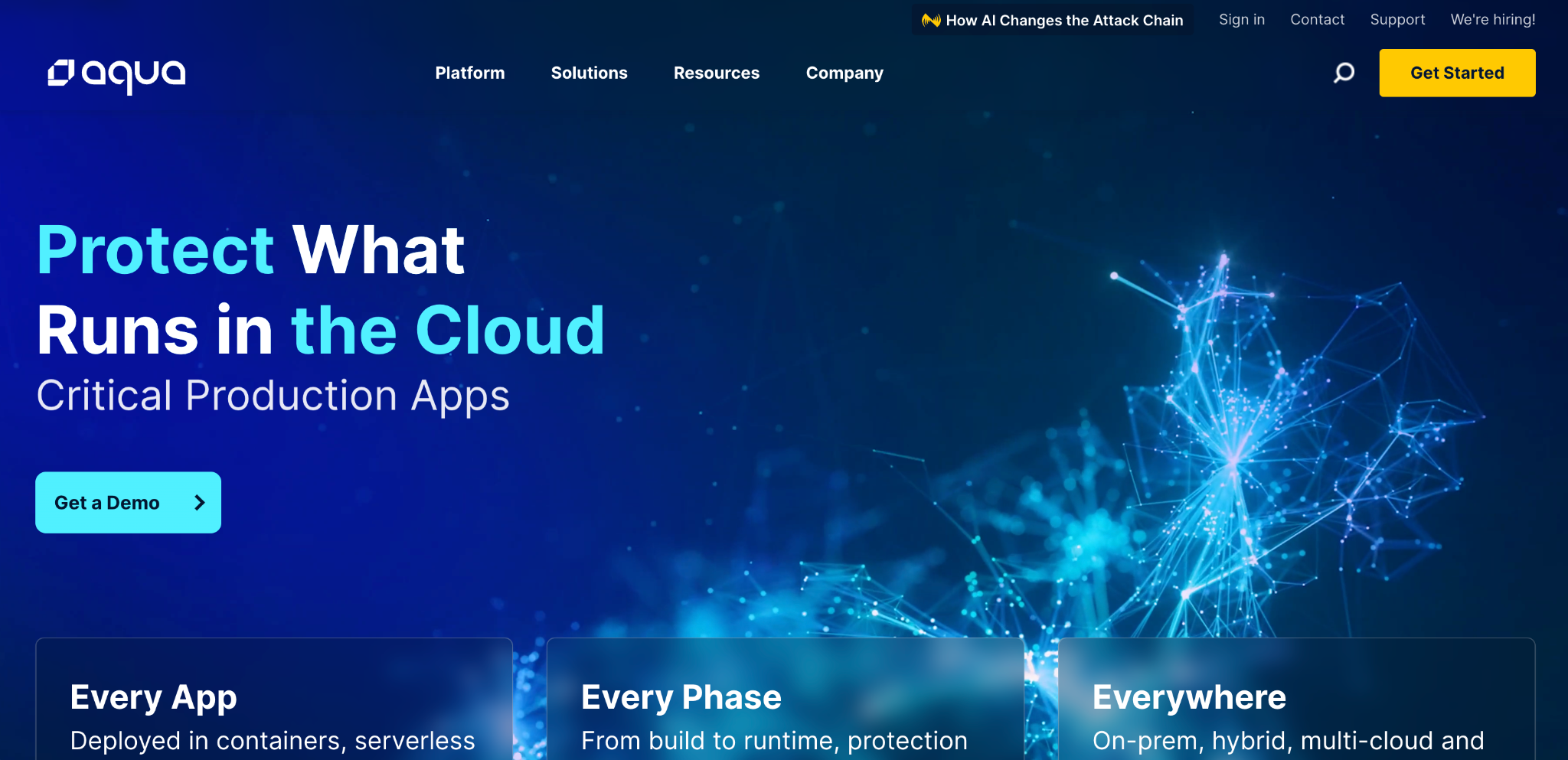 Aqua Security homepage